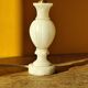 Antique marble lamp base - white stone urn lamp