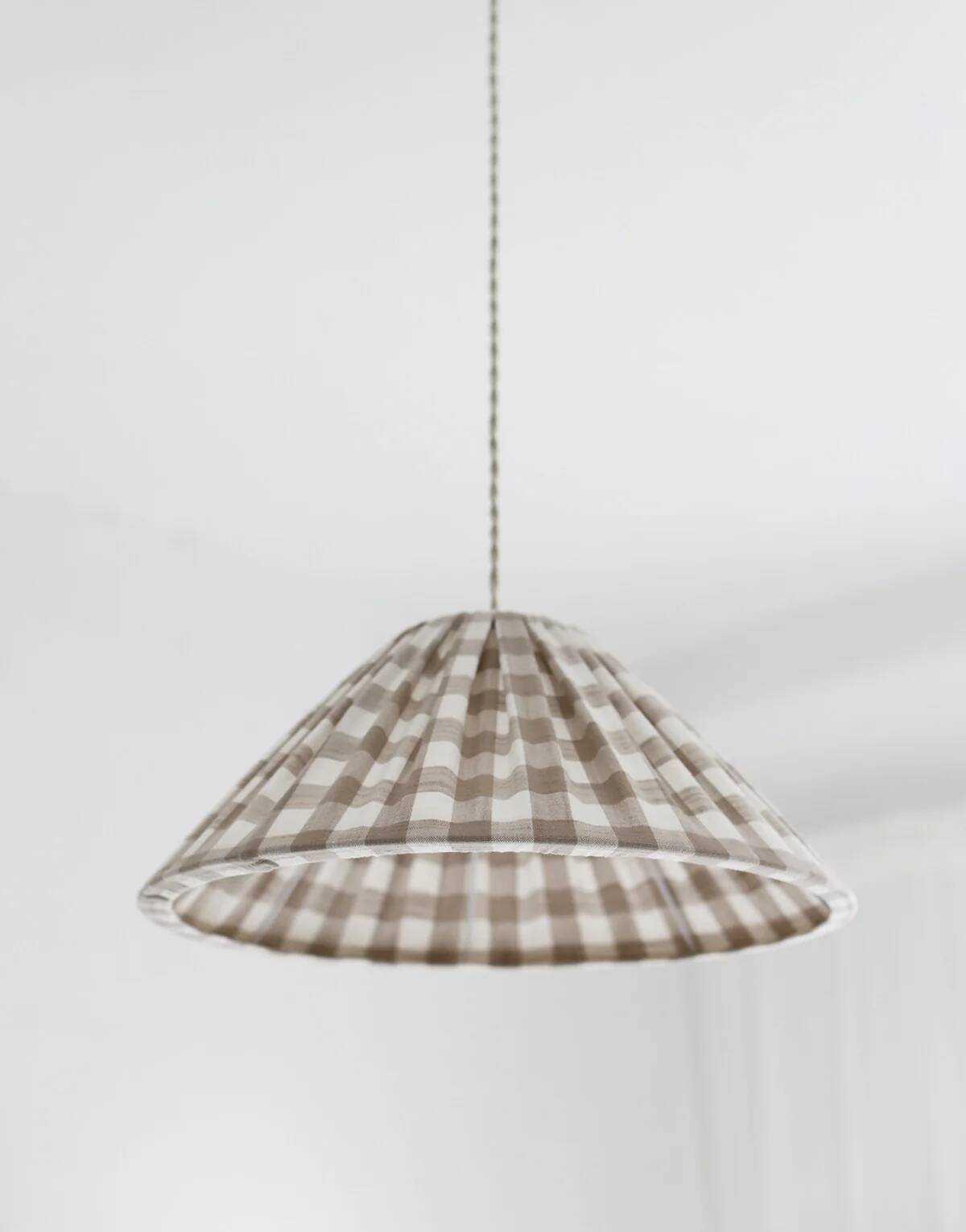 Malala "beige" large tile conical pendant light