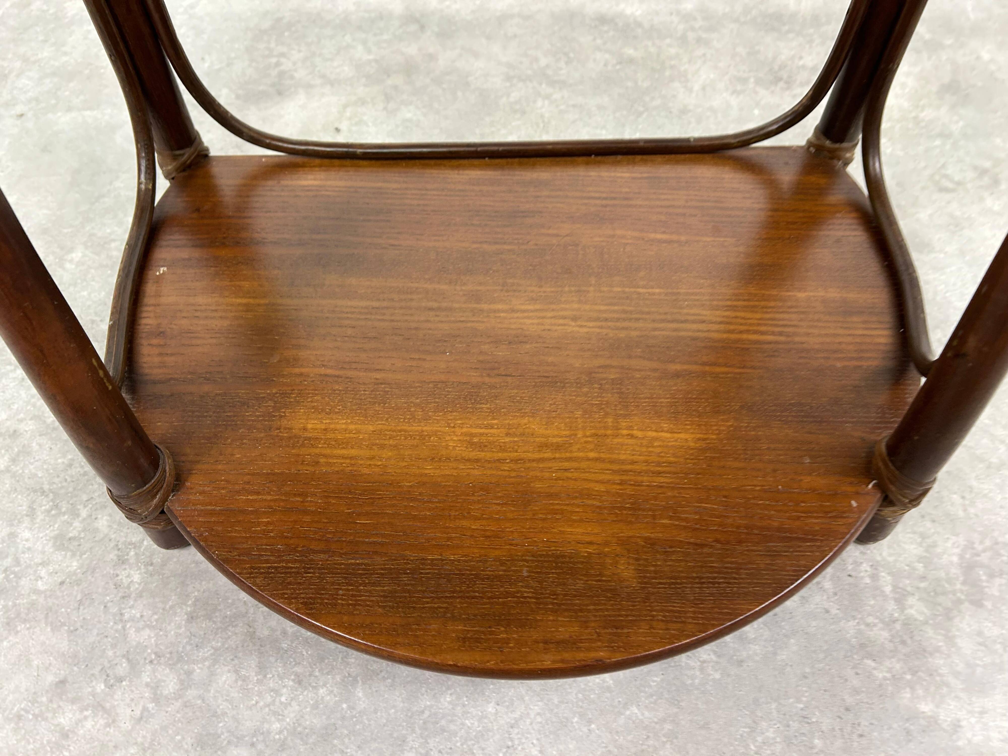 Bamboo side table in Mid-Century Modern style by Gervasoni