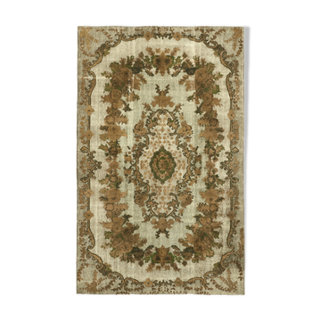 Tapis turc surteint surteint des années 1970 170 x 271 cm tapis marron