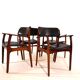 Erik Buck lot de 4 chaises de salle à manger en palissandre OD 50 pour OD Mobler