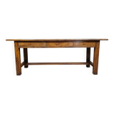 Solid oak farmhouse table, late 19th century, circa 1880