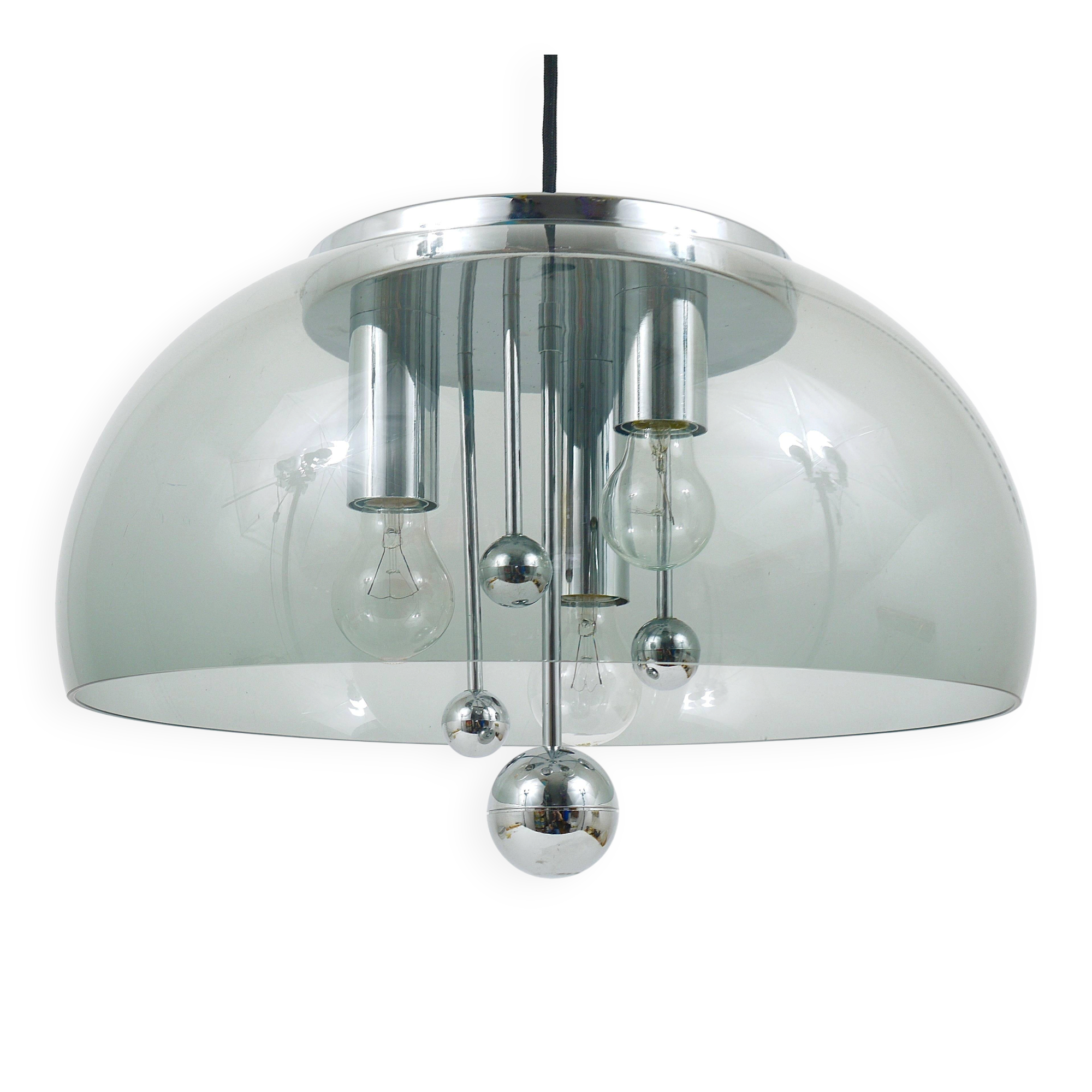 Doria mid-century suspension globe, Germany, 1970s