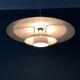 Danish mid century modern metal hanging lamp by Lyfa