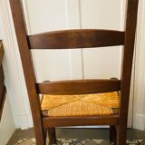 Lot de 2 chaise bois et paille