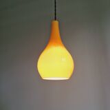 Scandinavian pendant light in honey-colored opaline glass, 1960s