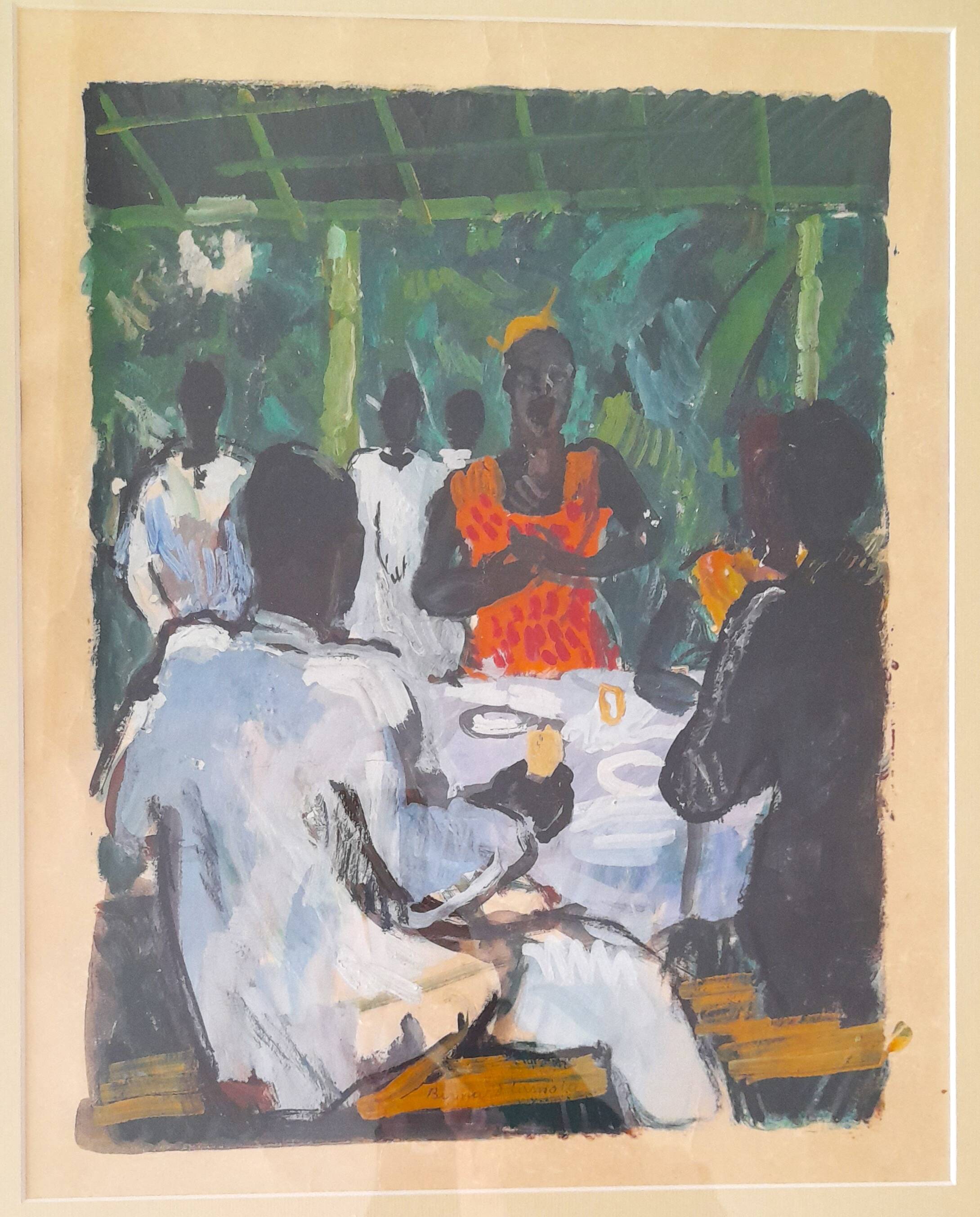 gouache by Bernard Lamotte