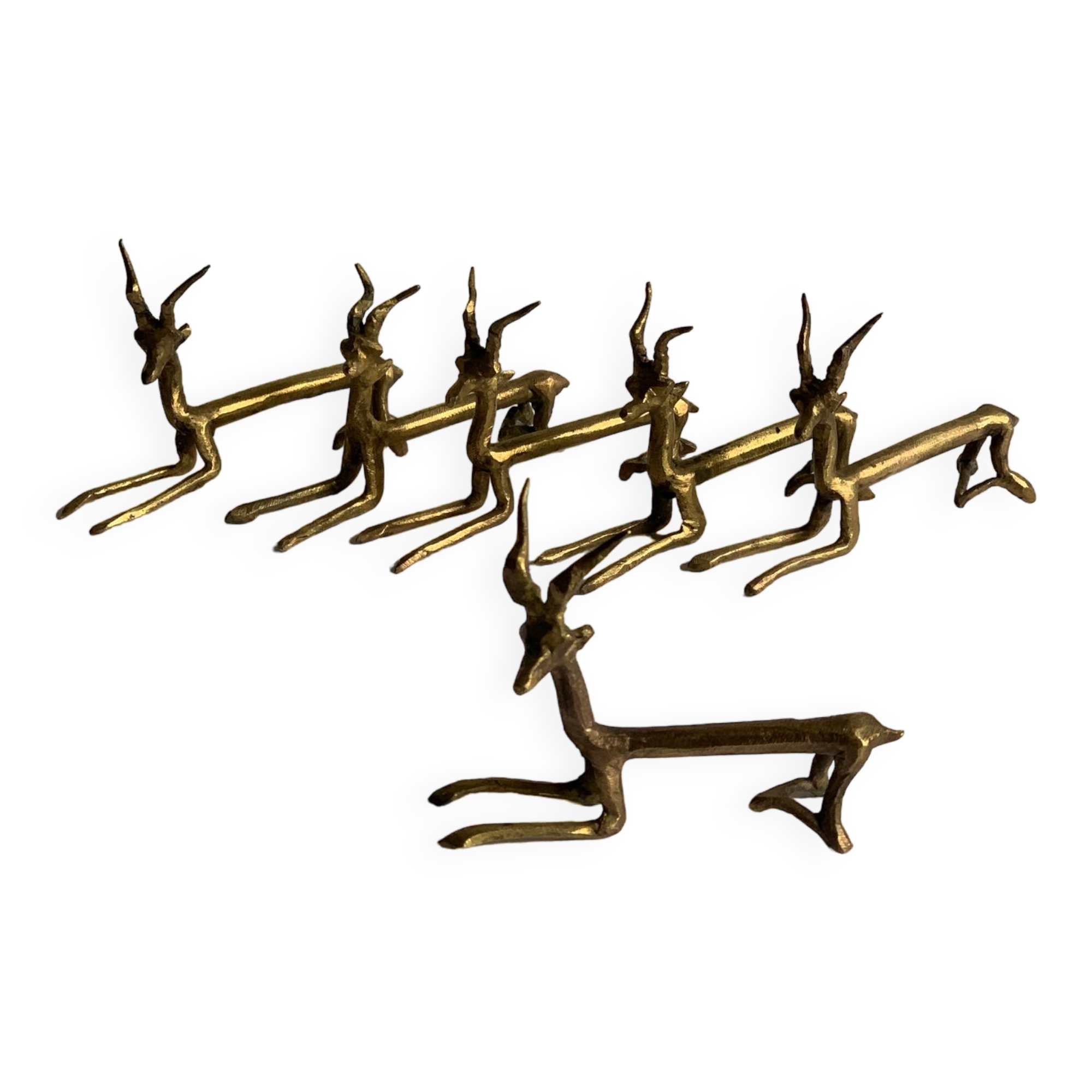 Brass antelope knife holder