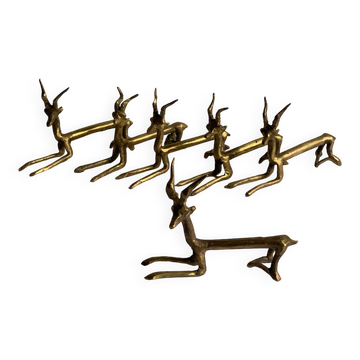 Brass antelope knife holder