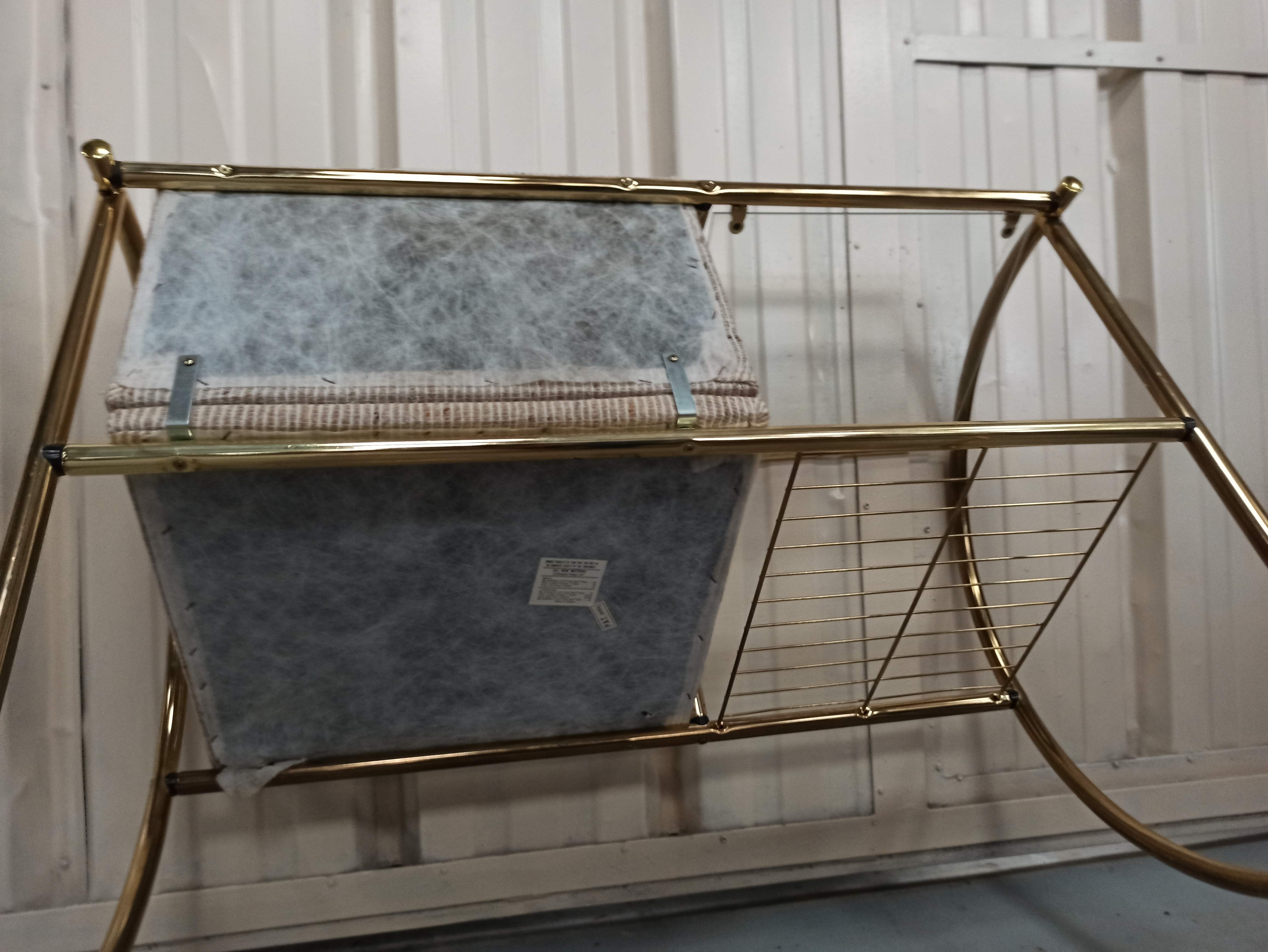 Bench armchair furniture chrome gold 70s