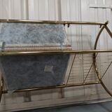 Bench armchair furniture chrome gold 70s