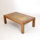 Bernard Buffat, table basse avec plateau en céramique, 1970s.