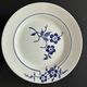 Set of 3 antique blue faience dessert plates.