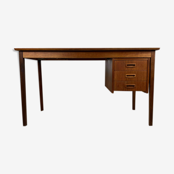 Scandinavian double-sided vintage teak desk, 60s