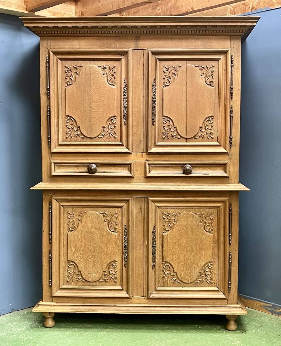 18th-century oak four-door sideboard