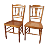 Old carved chairs in turned wood