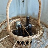 Vintage bottle-carrier basket