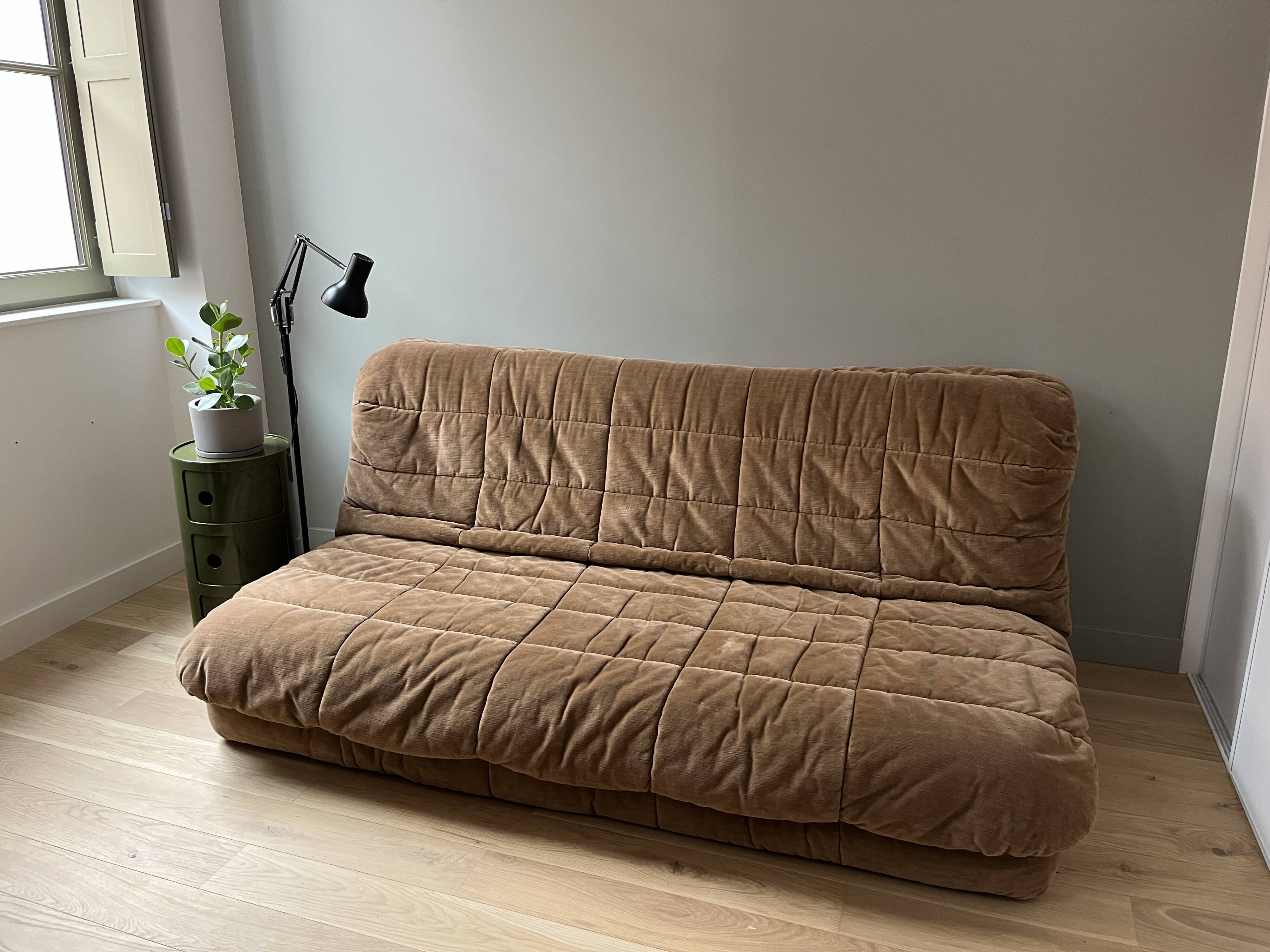 Vintage Cinna sofa model Gao Brown velvet