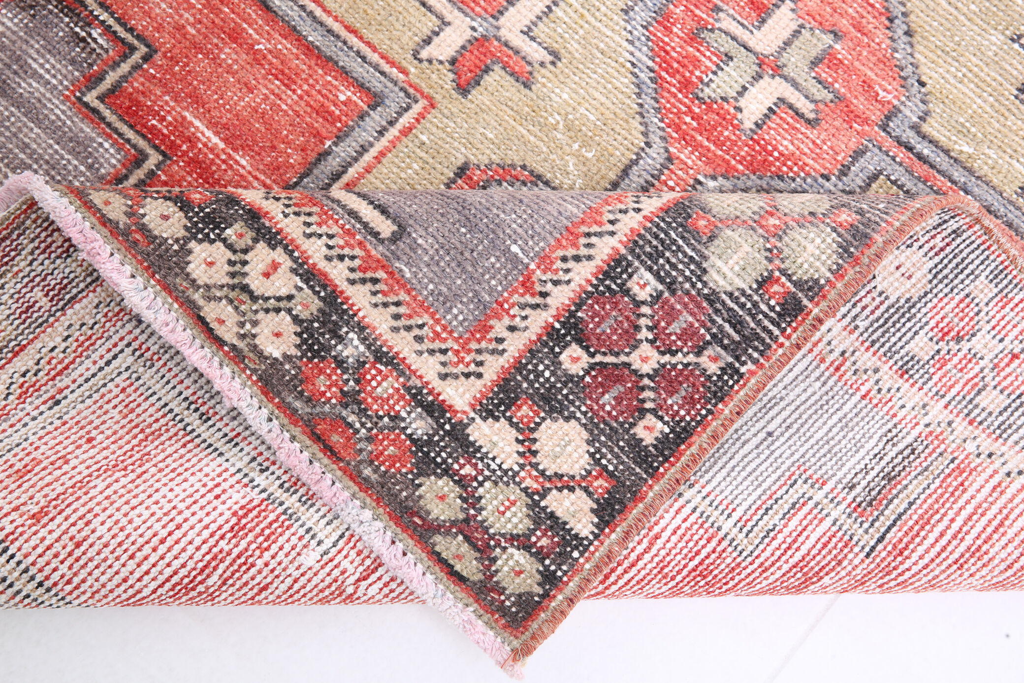 3x8 oriental madallion turkish runner rug,107x247cm