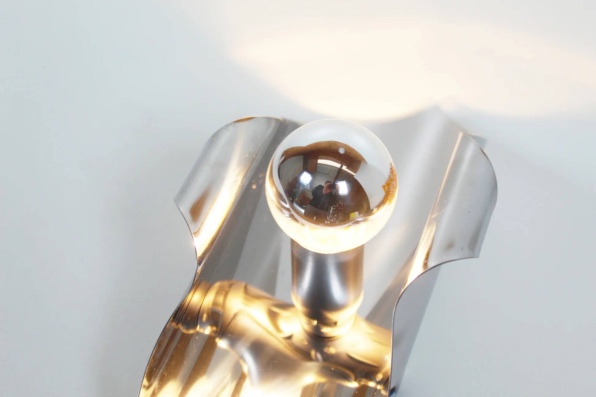 Set of 70s 'space age' wall lamps by Polam