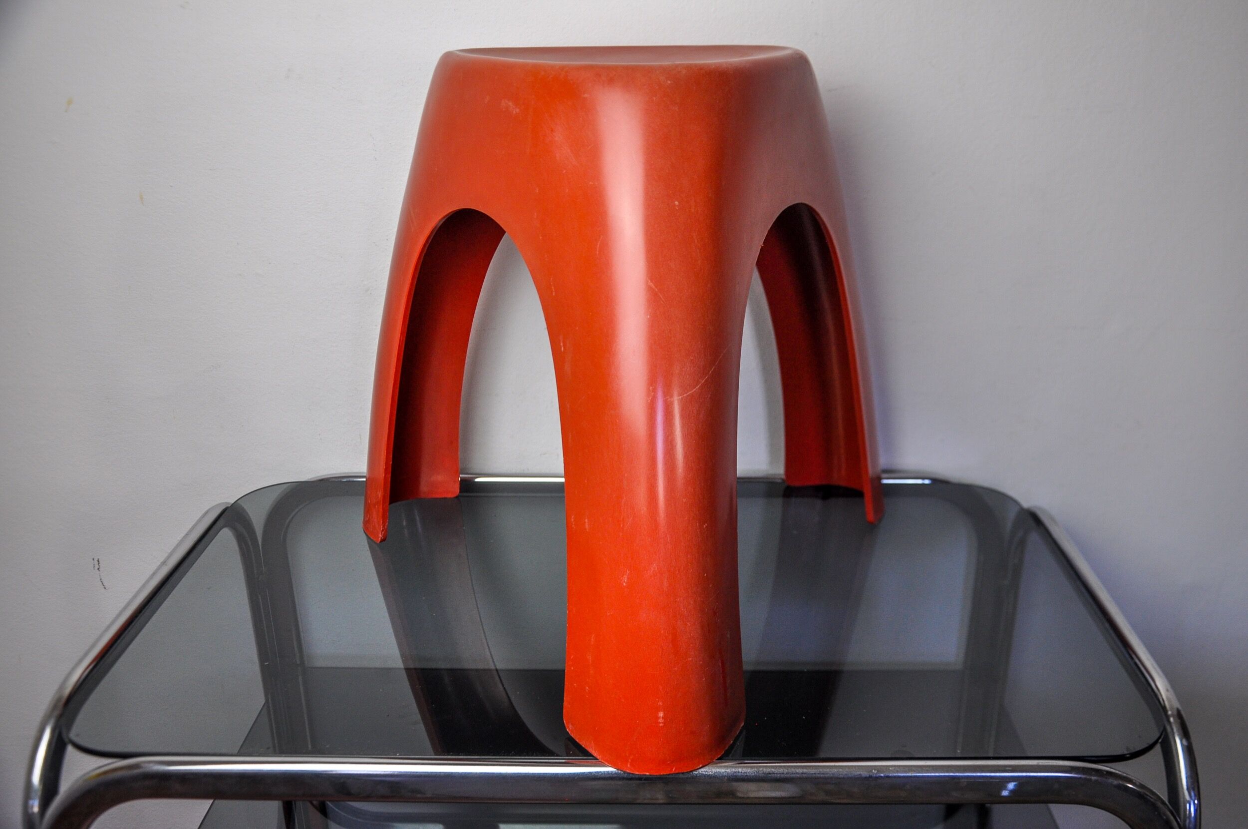 Red Elephant Stool by Vilmer, Spain, 1980