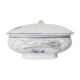 Dish with porcelain lid decoration blue flowers