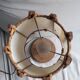 Vintage rattan lamp by Louis Sognot