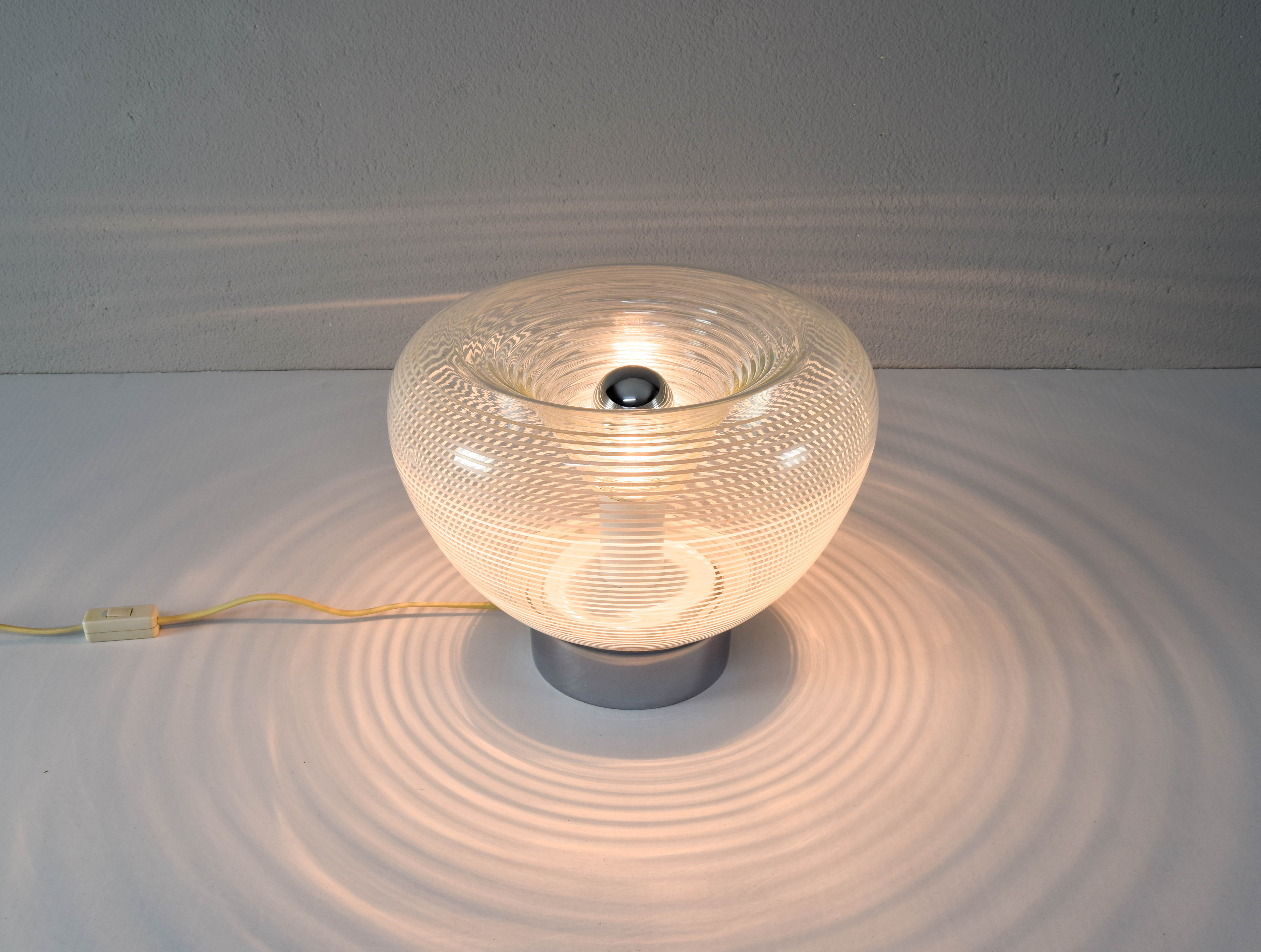 Rystal table lamp, Italy 60s