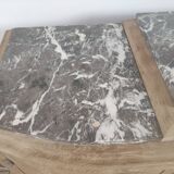 Art Deco sideboard with gray marble