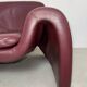 Sculptural Leather Lounge Chair by Cinova, Italy 1970s