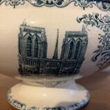 Iron earth soup tureen, Parisian monuments, Notre Dame, Trocadero