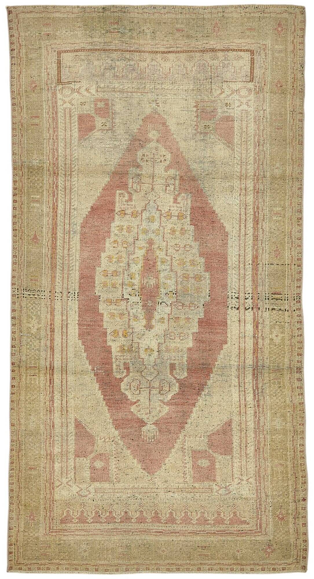 Turkish Vintage Anatolian Rug 110 cm x 205 cm