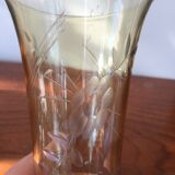 Amber tulip vase