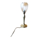 Lamp with a 19th-century chiseled bronze base and antique glass shade