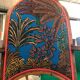 Fauteuil Art Nouveau, assise et dossier fleuri