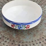 Salad bowl, Elorn model, Digoin and Sarreguemines, France, carnation motifs