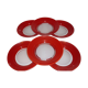 Lot de 6 assiettes creuses rouge Duralex