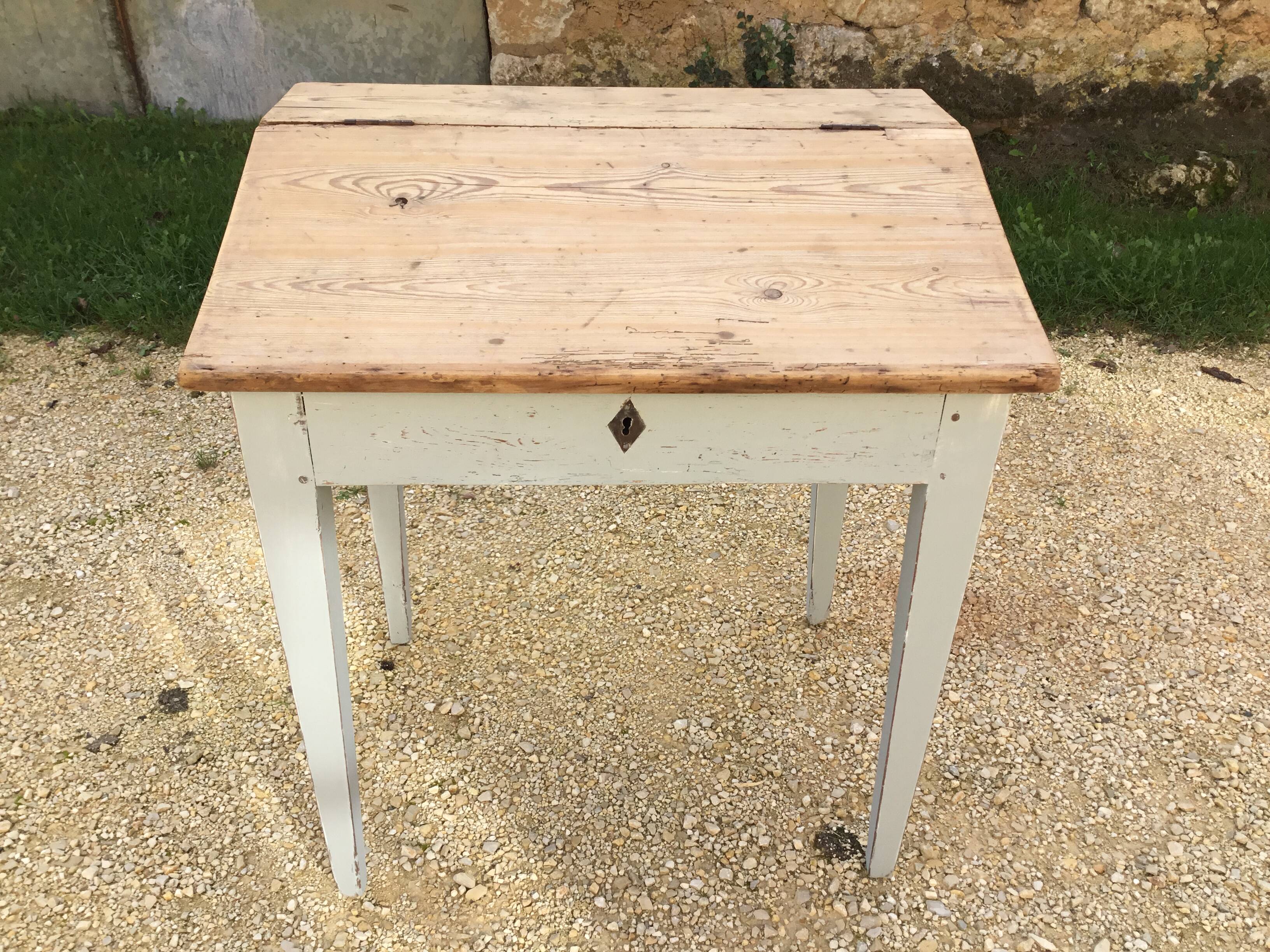 Small old fir slope desk