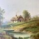 Oil on canvas by frederick airy 19th century – rural landscape