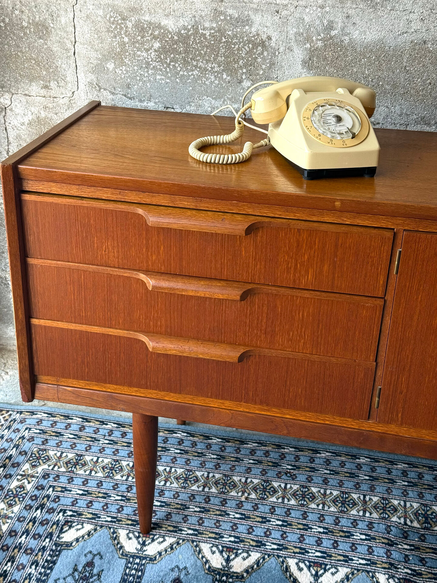 Vintage Scandinavian teak sideboard, 1960.