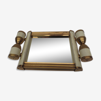 Plateau miroir rectangulaire des années 40