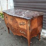 Louis XV style chest of drawers stamped "Gouffe"