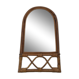 Miroir vintage en bambou