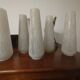 5 tulip-shaped lamps in Art Deco atomic style