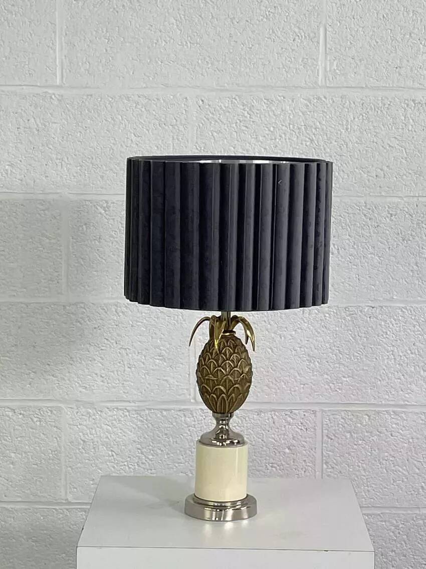 Vintage brass pineapple lamp