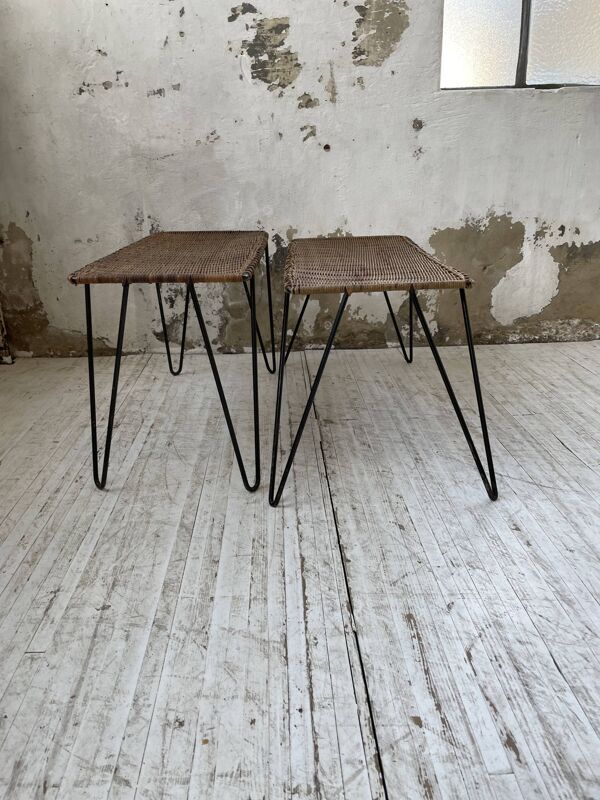 Duo de tables osier RaouDuo de tables osier Raoul Guysl Guys