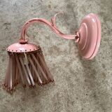 Pink tassel wall light
