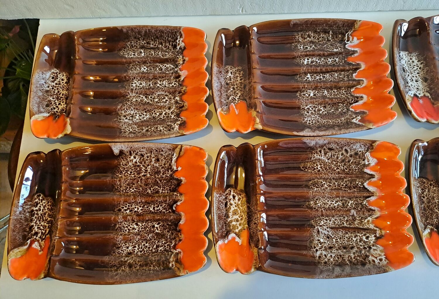 6 asparagus plates Vallauris