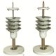 Pair danish scandinavian space age architectural table lamps