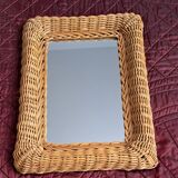 Miroir en rotin